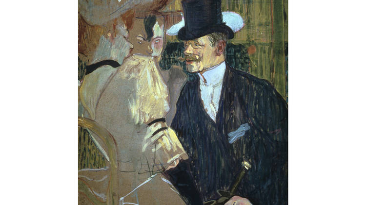 Henri de Toulouse-Lautrec, The Englishman (William Tom Warrener, 1861–1934) at the Moulin Rouge (1892)