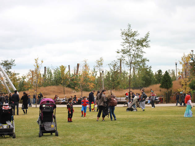 The first annual Halloween Gathering attracted a crowd of all ages with an Art and Halloween Festival and parade in and around Millennium Park on October 24, 2015.