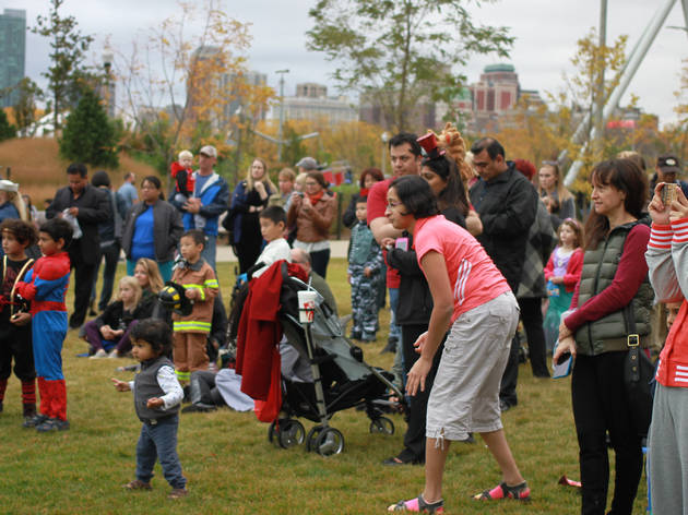 The first annual Halloween Gathering attracted a crowd of all ages with an Art and Halloween Festival and parade in and around Millennium Park on October 24, 2015.