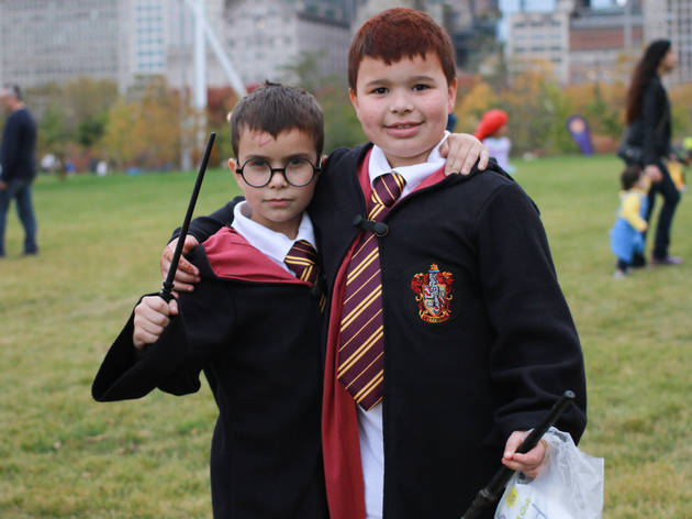 The first annual Halloween Gathering attracted a crowd of all ages with an Art and Halloween Festival and parade in and around Millennium Park on October 24, 2015.