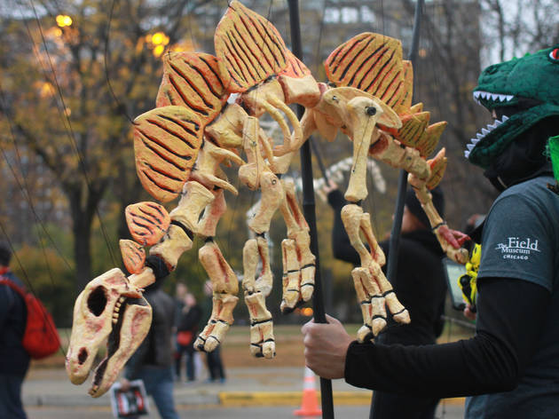The first annual Halloween Gathering attracted a crowd of all ages with an Art and Halloween Festival and parade in and around Millennium Park on October 24, 2015.