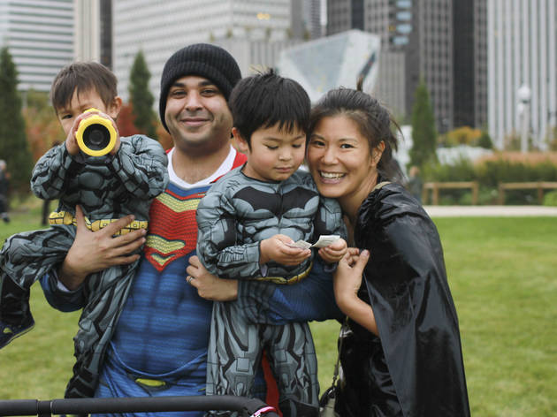 The first annual Halloween Gathering attracted a crowd of all ages with an Art and Halloween Festival and parade in and around Millennium Park on October 24, 2015.