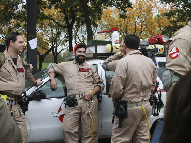 The first annual Halloween Gathering attracted a crowd of all ages with an Art and Halloween Festival and parade in and around Millennium Park on October 24, 2015.