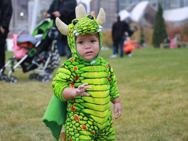 The first annual Halloween Gathering attracted a crowd of all ages with an Art and Halloween Festival and parade in and around Millennium Park on October 24, 2015.