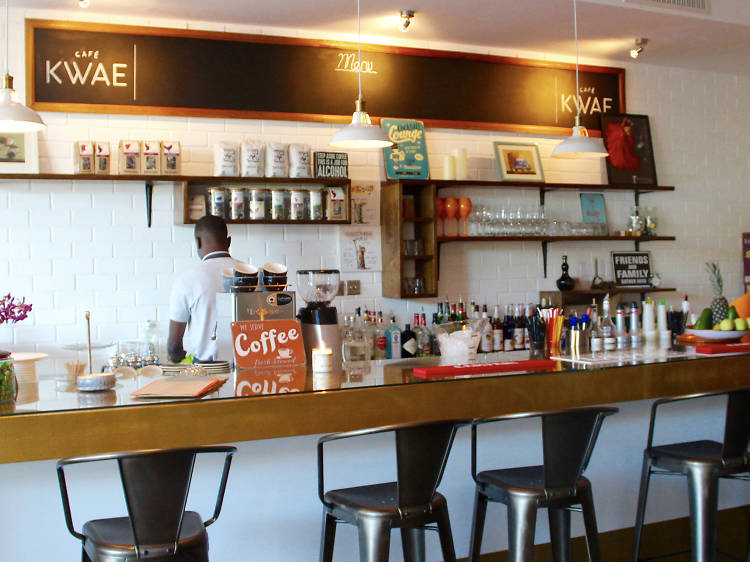 Fuel up on fresh coffee and fresh food at Cafe Kwae