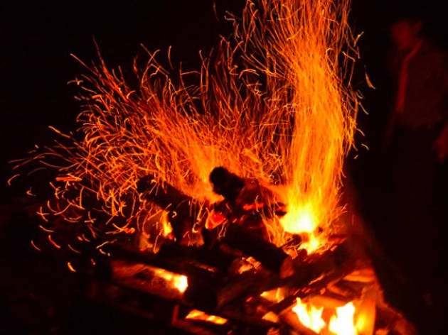 Wildfire bonfire fireworks