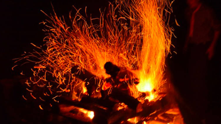 Wildfire bonfire fireworks