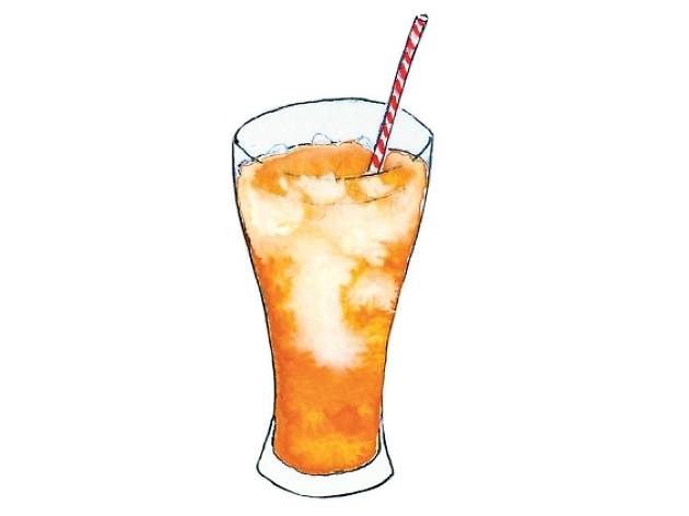 Durian iced coffee at My Own Café Durian iced coffee at My Own Café