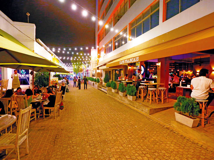 Dine beneath the fairy lights