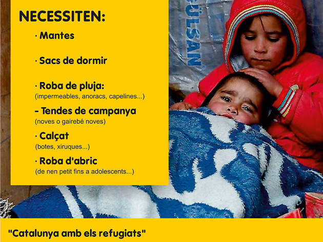Cartell Ajudem els refugiats Cartell Ajudem els refugiats