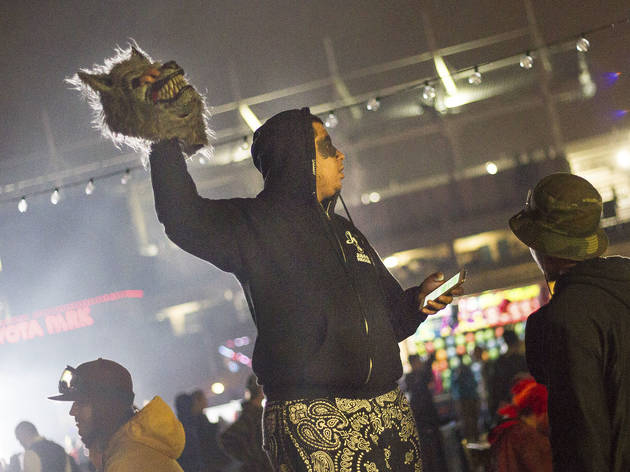 Electronic music fans showed up in costume at the 2015 Freaky Deaky Halloween festival in Toyota Park.