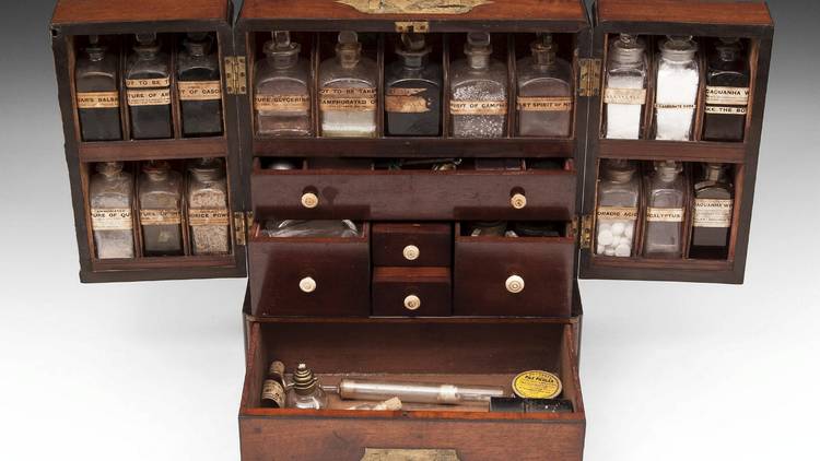 Apothecary Cabinet. Circa 1840. Courtesy Hamptons Antiques