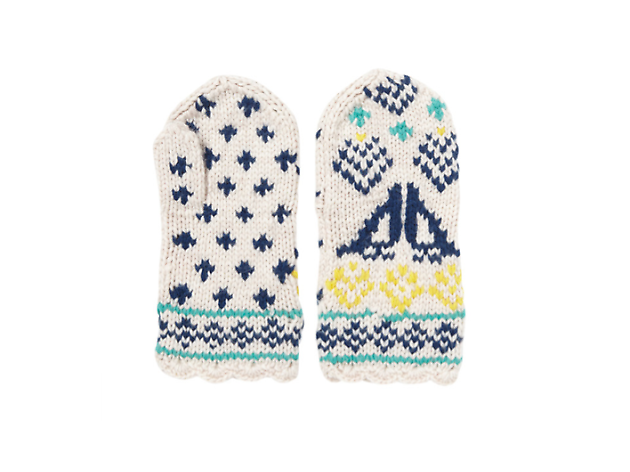 Merino oatmeal mittens by Lowie, £65 Merino oatmeal mittens by Lowie, £65