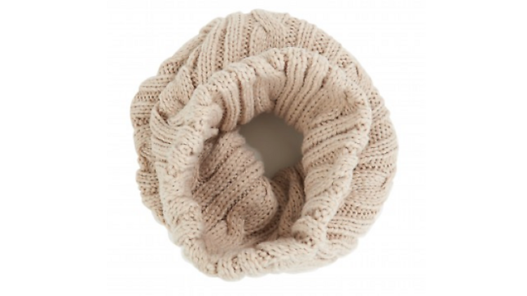 Cream tricot wool snood by Atterley, £28