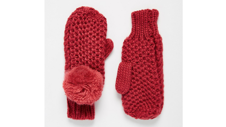 Pom pom mittens by Asos, £10