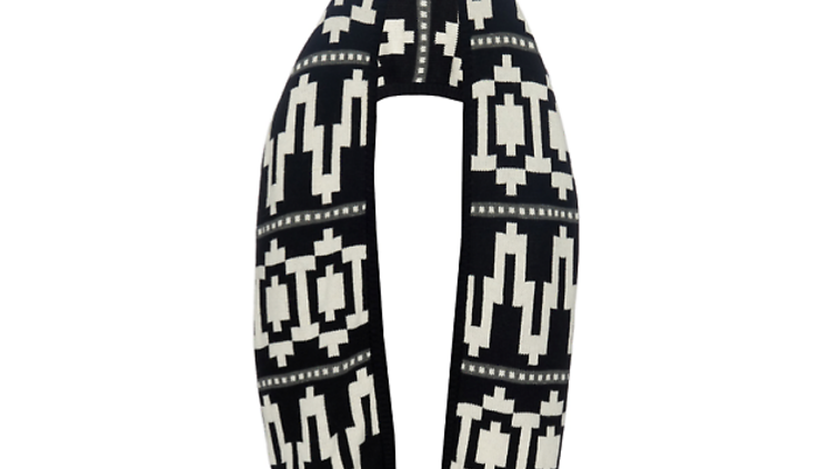 Geometric intarsia-knit scarf by Tak. Ori, £715