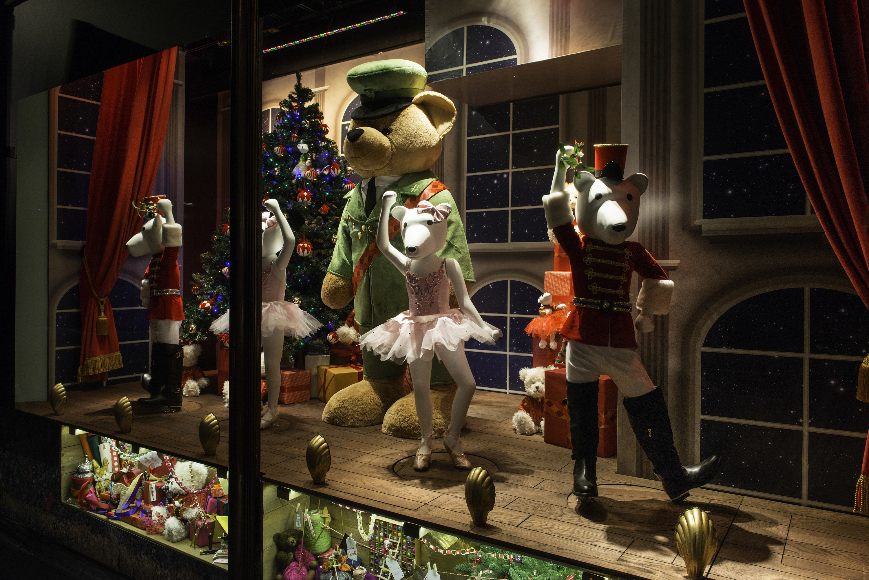 Harrods Christmas windows are ready and waiting