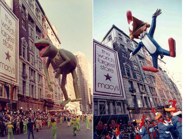 Left: Kermit the Frog, 1977; Right: Woody Woodpecker, 1982