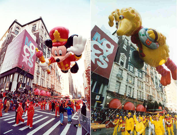 Left: Bandleader Mickey Mouse, 2000; Right: Big Bird, 2001