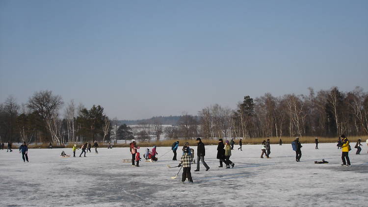 Katzensee winter ice rink