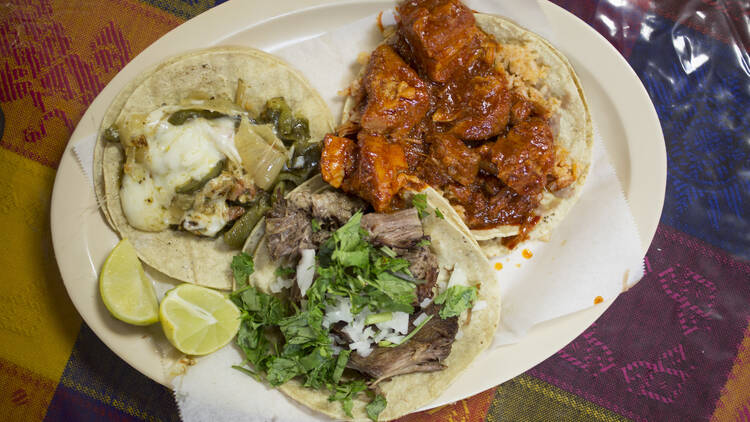 Guisado de puerco taco at Taco Bueno