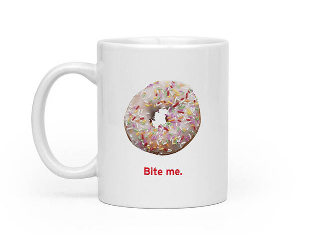 Knock Knock Bite Me mug, $12, at knockknockstuff.com