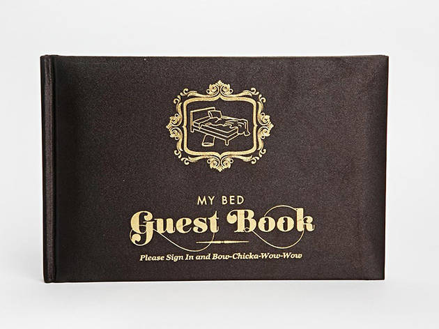 Knock Knock My Bed Guest Book, $15, at knockknockstuff.com