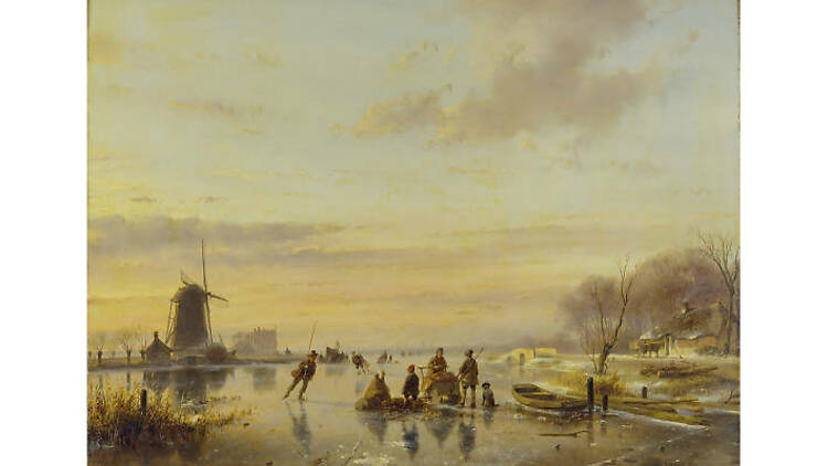 Andreas Schelfhout, ‘Winter in Holland’, 1843