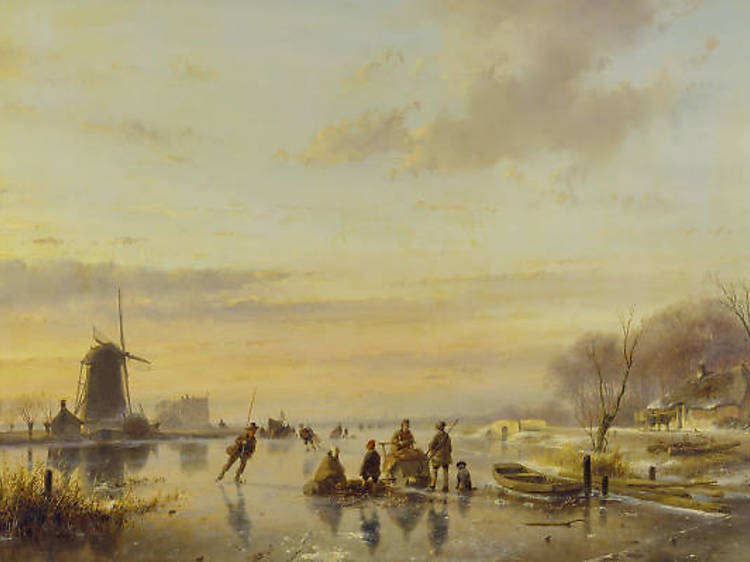 Andreas Schelfhout, ‘Winter in Holland’, 1843