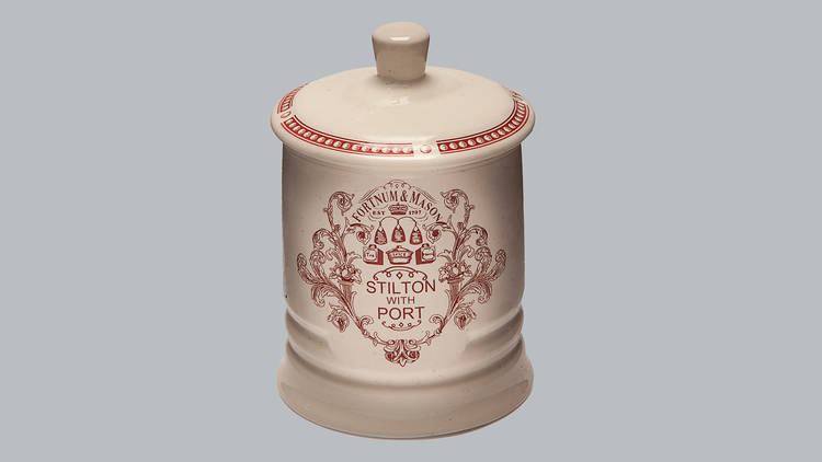Christmas gift guide: foodies and boozies- fortnum and mason traditional stilton in ceramic jar 