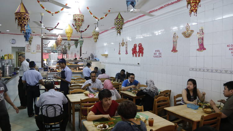 Dig into banana leaf rice at Sri Nirwana Maju