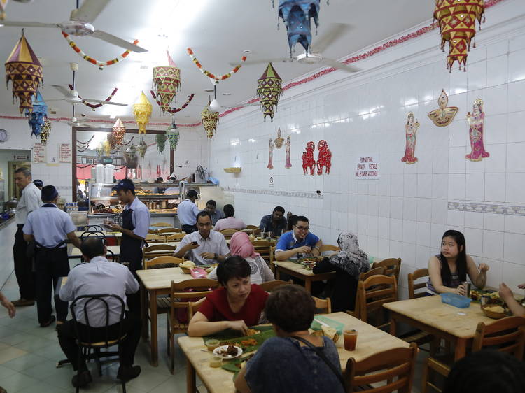 Dig into banana leaf rice at Sri Nirwana Maju