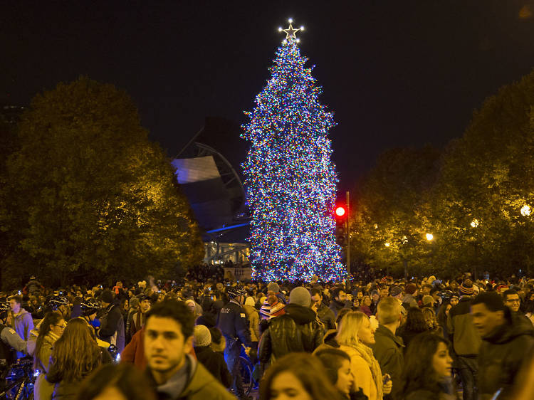 The holidays commence at the Christmas Tree Lighting Ceremony