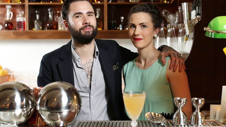 Joe Jones and Rita Ambroz, owners of Melbourne CBD bar Romeo Lane