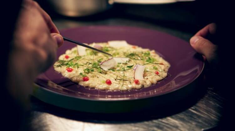 Coconut risotto, part of the tasting menus ($115-$150) at Bacchanalia