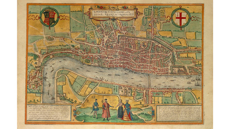 Illustrated Map of London, 1575