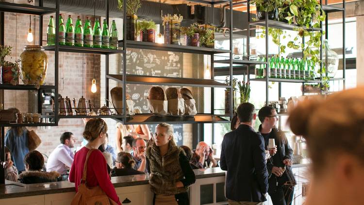 A shot of the counter area inside at The Grounds of Alexandria.