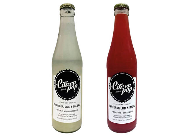 Citizen Pop Watermelon & Basil, and Cucumber, Lime & Sea Salt sodas, $7 each at The Providore Citizen Pop Watermelon & Basil, and Cucumber, Lime & Sea Salt sodas, $7 each at The Providore
