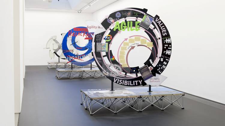 Simon Denny: 'Products for Organising' exhibition view. © the artist, courtesy Serpentine Galleries. Photo: © 2015 readsreads.info