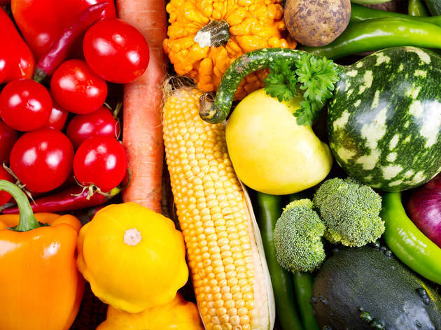 Comida saludable vegetales, frutas, saludable