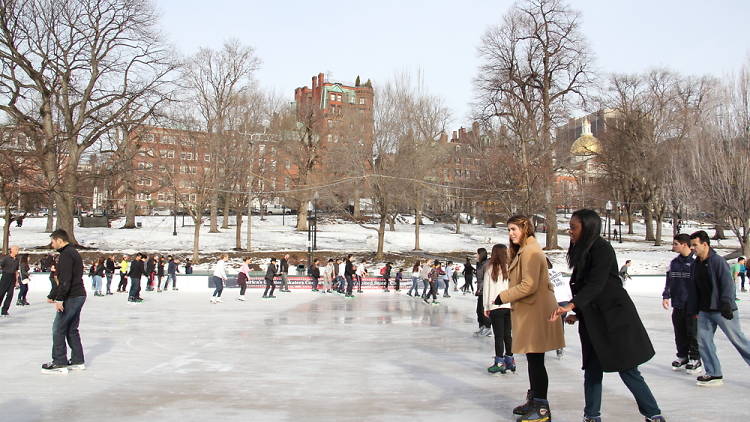 Go ice skating on Frog Pond