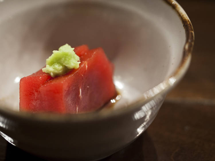 Fatty tuna at Q Sushi