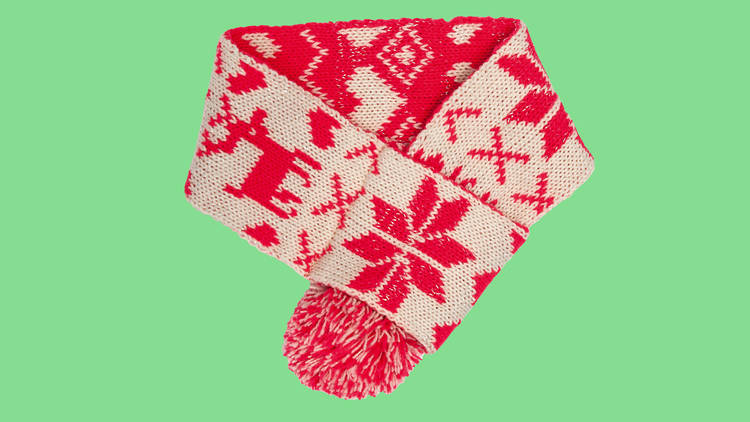 Neon fair isle scarf