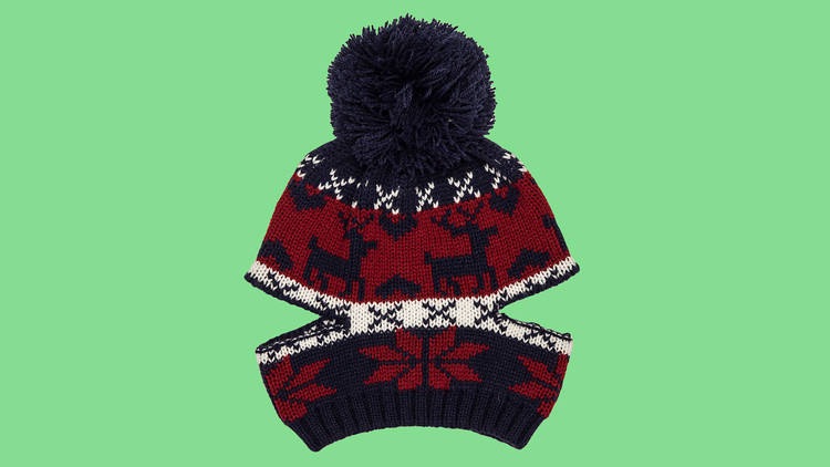 Traditional fair isle beanie hat