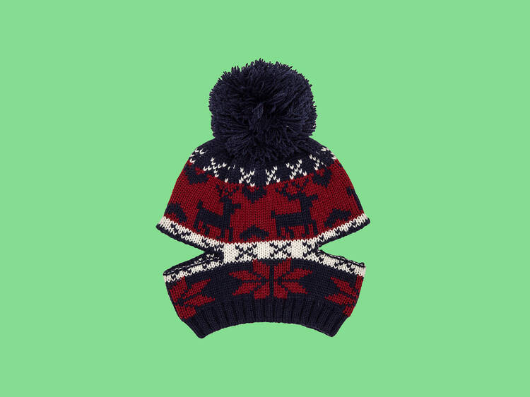 Traditional fair isle beanie hat