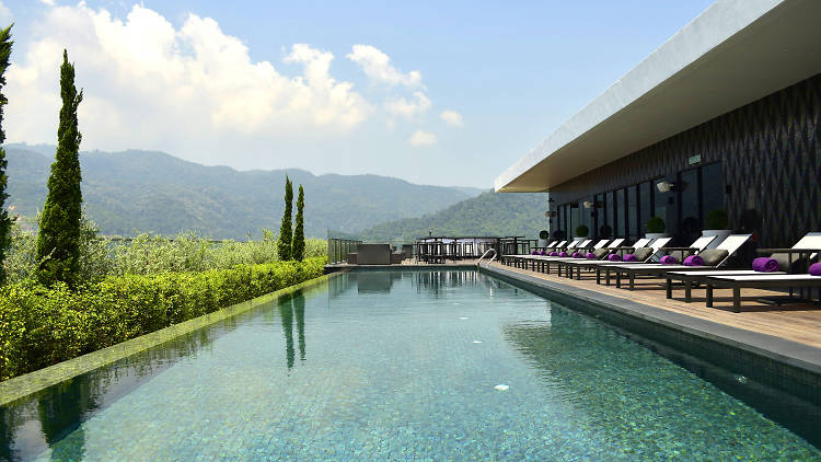 roof top; infinity pool; g hotel kelawai