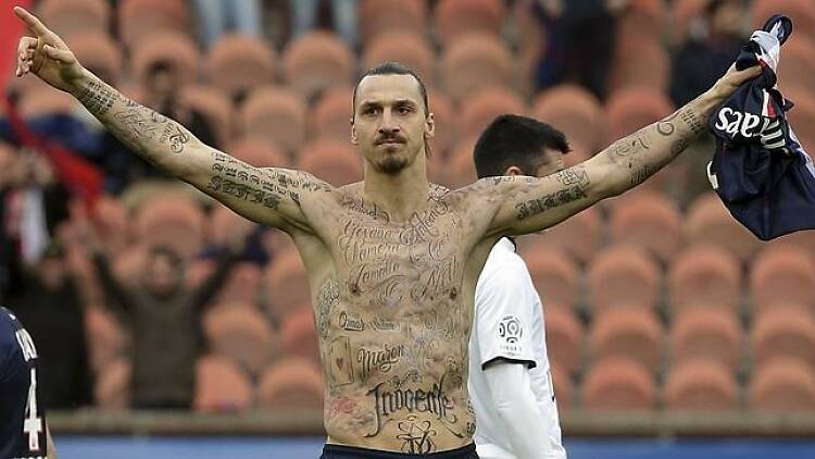 Ibrahimovic y sus tatuajes