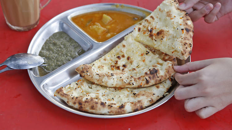 Garlic cheese naan at Restoran Uncle Rahmat