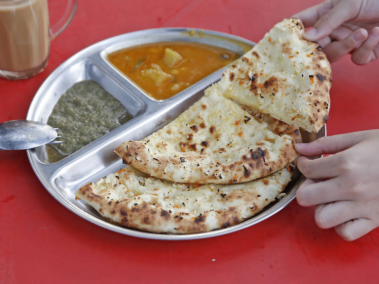 Garlic cheese naan at Restoran Uncle Rahmat