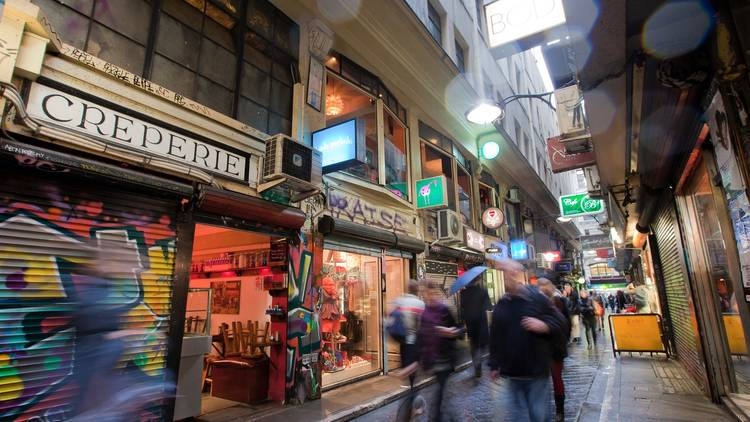 A shot of the Centre Place laneway in the Melbourne CBD